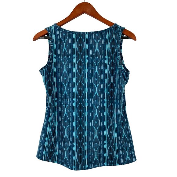 Serena Williams Signature Statement Womens S Blue Patterned Tank Top - Picture 2 of 5